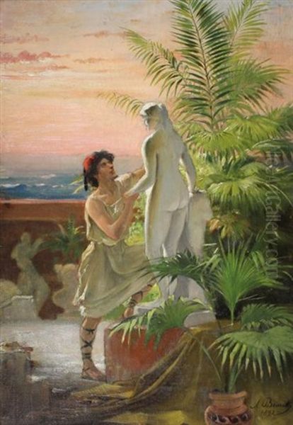 Pygmalion Et Galathee Oil Painting by Auguste Bourotte