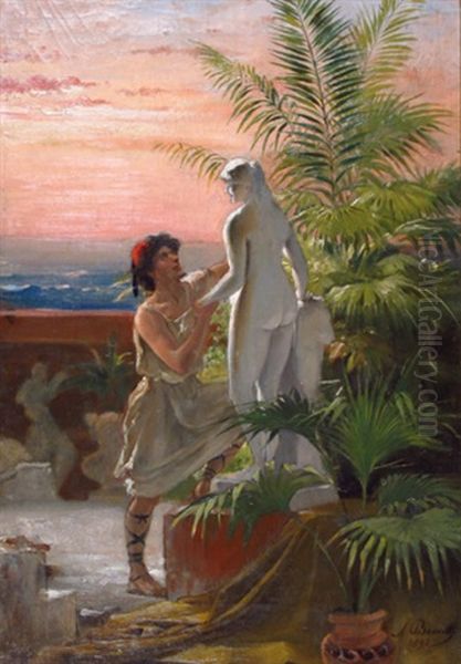 Pygmalion Et Galathee Oil Painting by Auguste Bourotte