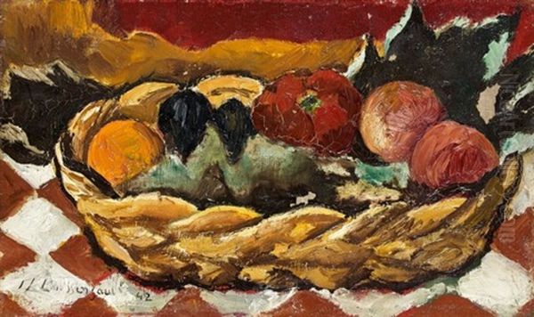 Panier De Fruits Oil Painting by Jean Louis Boussingault