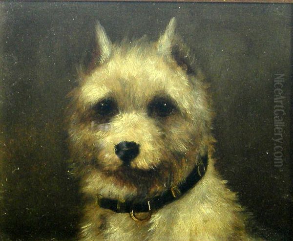 Study Of A Terrier Oil Painting by Edwin John Alexander