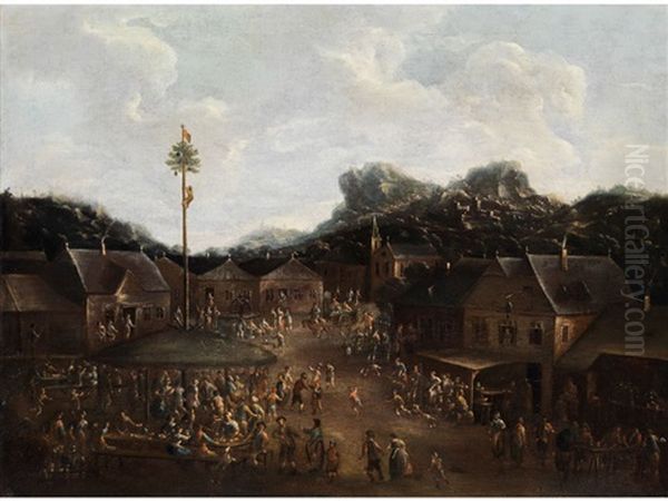 Bauernfest Mit Reicher Figurenstaffage Oil Painting by Pieter Bout