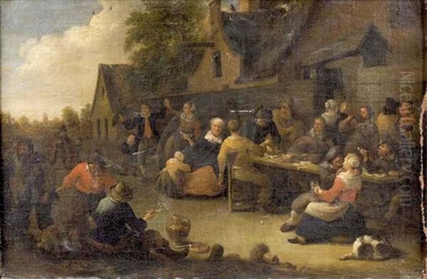 Scene De Banquet Oil Painting by Pieter Bout