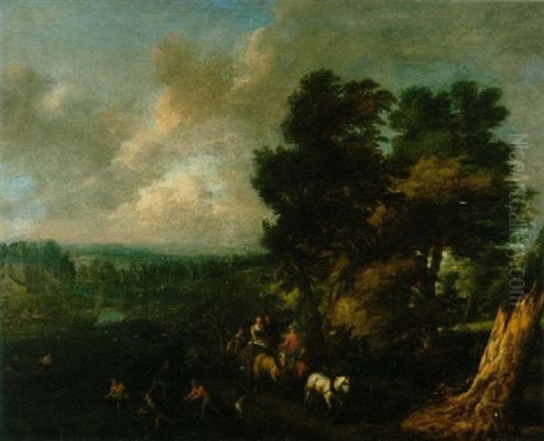 Landschaft Mit Figuren Oil Painting by Pieter Bout