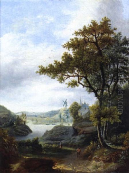 Fluslandschaft Mit Figuren Oil Painting by Pieter Bout