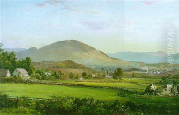 A View Of Manchester, Vermont Oil Painting by Dewitt Clinton Boutelle