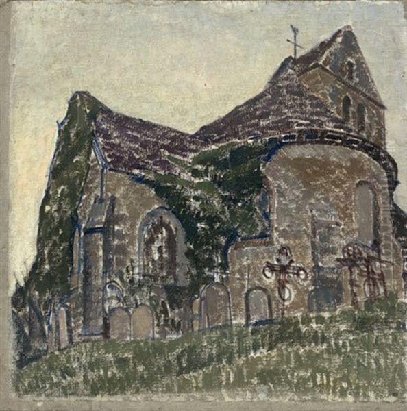 Eglise Saint-fiacre De Chevrainvilliers Oil Painting by Bernard Boutet De Monvel