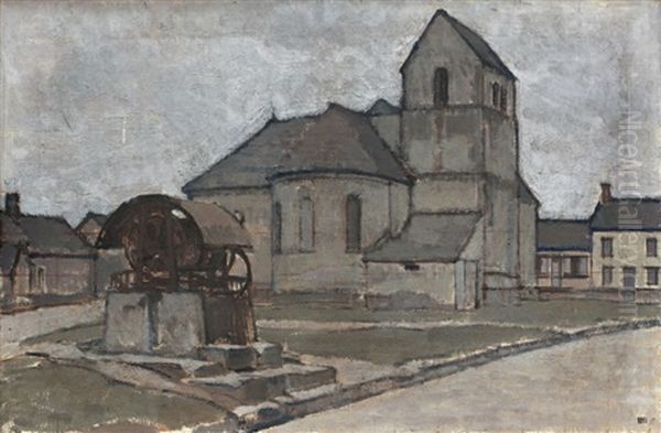 Eglise Saint-fiacre De Chevrainvilliers Oil Painting by Bernard Boutet De Monvel