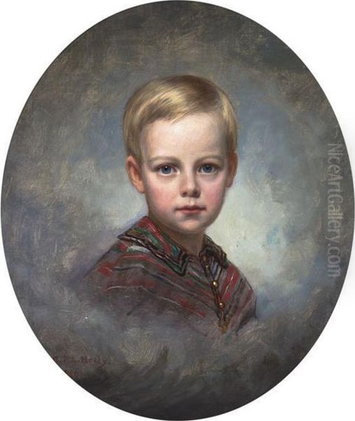 Portrait Of A Boy Oil Painting by George Peter Alexander