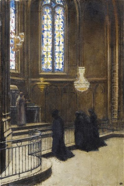 Interieur D'eglise by Bernard Boutet De Monvel