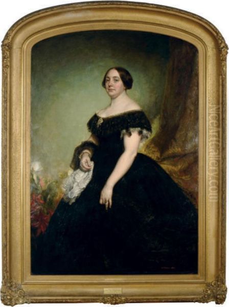 Portrait Of Mrs R.h. Winslow Oil Painting by George Peter Alexander