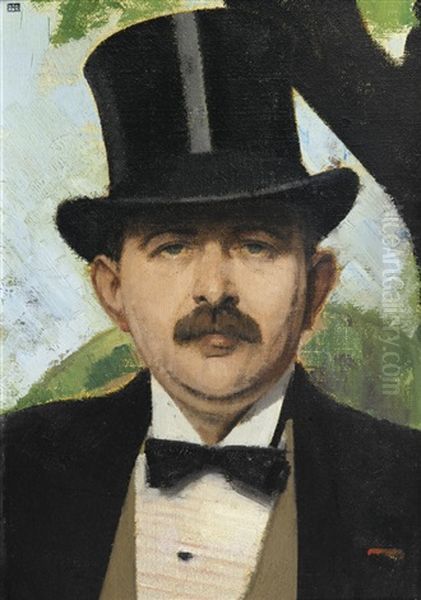 Georges Menier Oil Painting by Bernard Boutet De Monvel