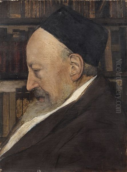 Charles Lebaigue De Profil Oil Painting by Bernard Boutet De Monvel