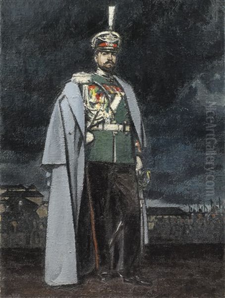 Le Colonel Dimitri D'osnobichine Oil Painting by Bernard Boutet De Monvel