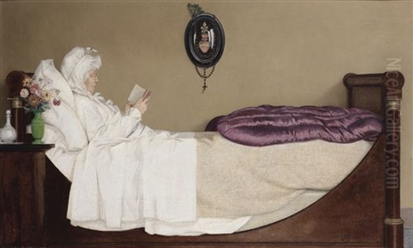 La Convalescente Oil Painting by Bernard Boutet De Monvel