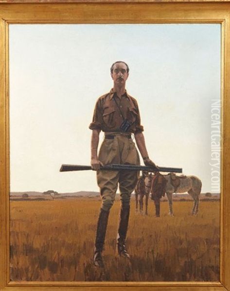 Portrait Du Comte Pierre De Quinsonas En Chasseur Oil Painting by Bernard Boutet De Monvel