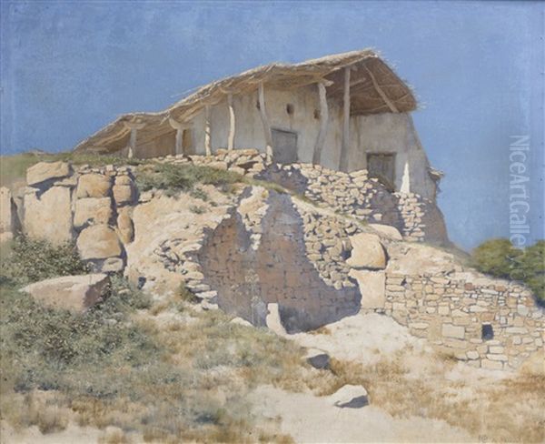 Maison De Guet En Kabylie Oil Painting by Louis Maurice Boutet de Monvel