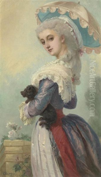 Her Favourite Oil Painting by Charles Edouard Boutibonne