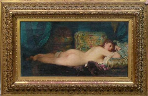 Nu Allonge Oil Painting by Charles Edouard Boutibonne