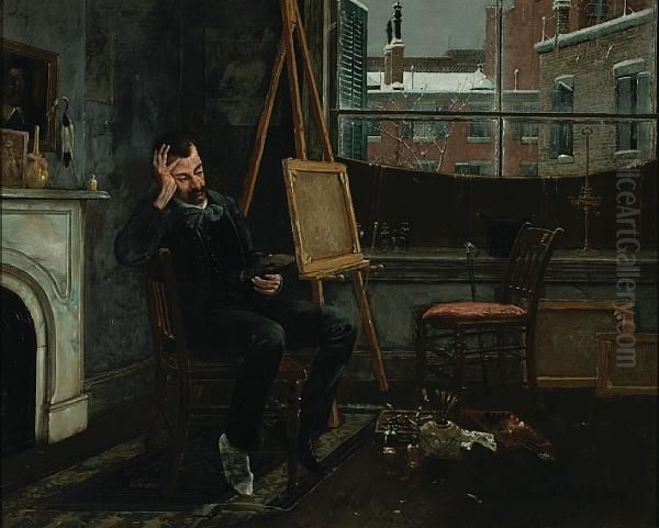 The Artist In His Studio Oil Painting by Henry Alexander