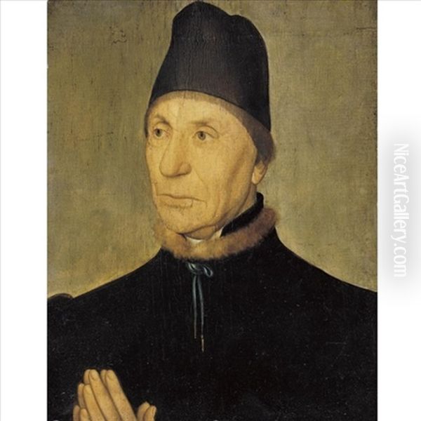 Portrait Of An Old Man Oil Painting by Dieric Bouts the Elder