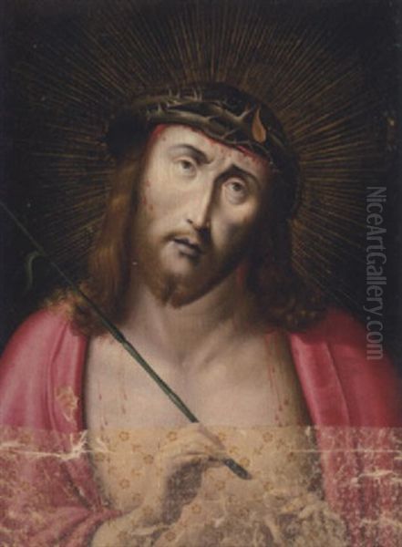 Christ The Man Of Sorrows Oil Painting by Dieric Bouts the Elder