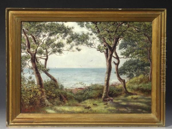 A Peep Through Thetrees Oil Painting by Henry Alexander