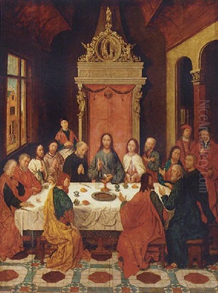 The Last Supper Oil Painting by Dieric Bouts the Elder