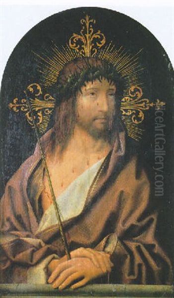 Christ The Man Of Sorrows Oil Painting by Dieric Bouts the Elder