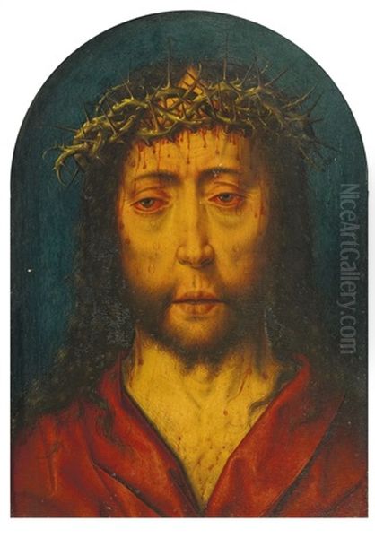 Christus Als Schmerzensmann Oil Painting by Aelbrecht Bouts