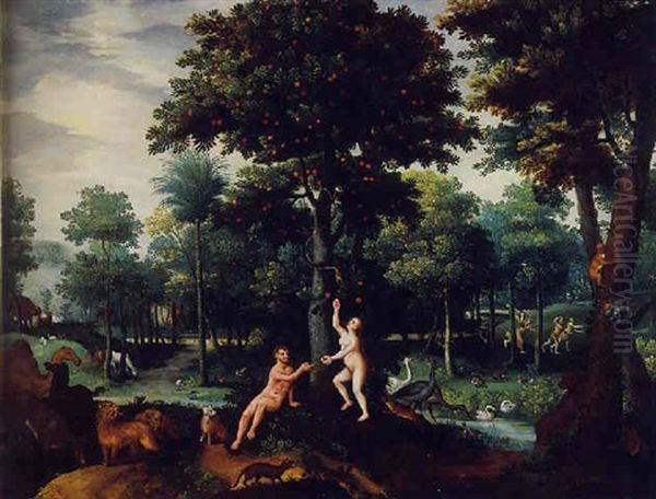 Le Jardin D'eden Oil Painting by Frederik Bouttats the Elder