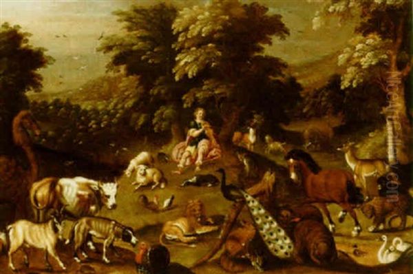 Orpheus Charming The Animals Oil Painting by Frederik Bouttats the Elder