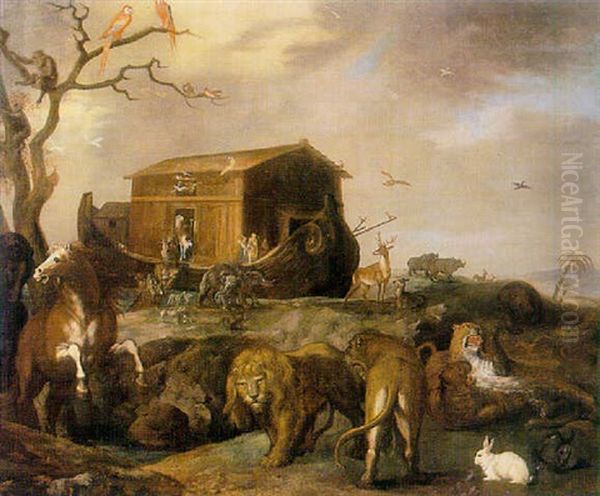 The Ark Of Noah Oil Painting by Frederik Bouttats the Elder