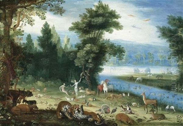 Das Paradies Oil Painting by Jacob Bouttats