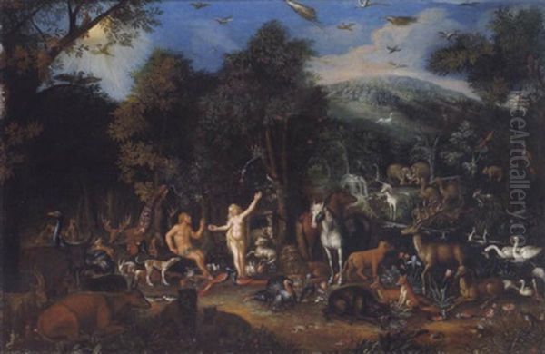 Das Paradies Oil Painting by Jacob Bouttats