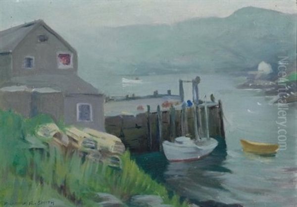 The Dock At Monhegan Oil Painting by Rosamond Smith Bouve