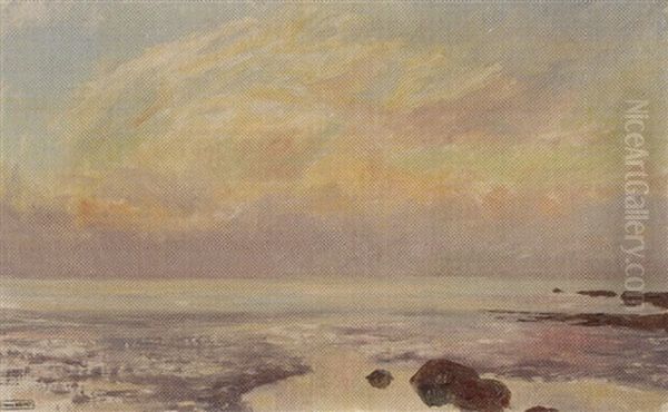 Maree Basse Oil Painting by Henry Bouvet