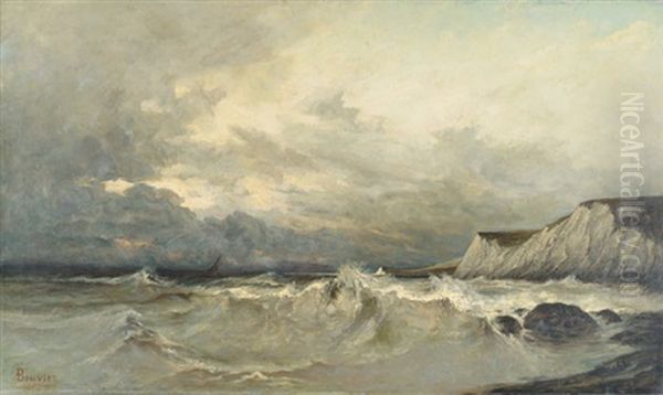 Marine Oil Painting by Gustavus Arthur Bouvier