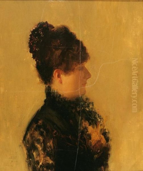 Portrait Of A Lady Oil Painting by John White Alexander