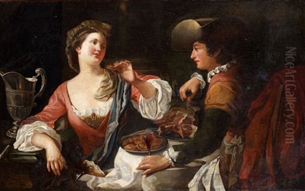 Dejeuner Galant Oil Painting by Andre Bouys