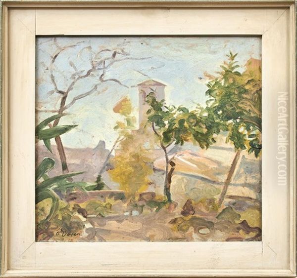 Blick Auf Den Kirchturm In Assisi Oil Painting by Otto Boveri