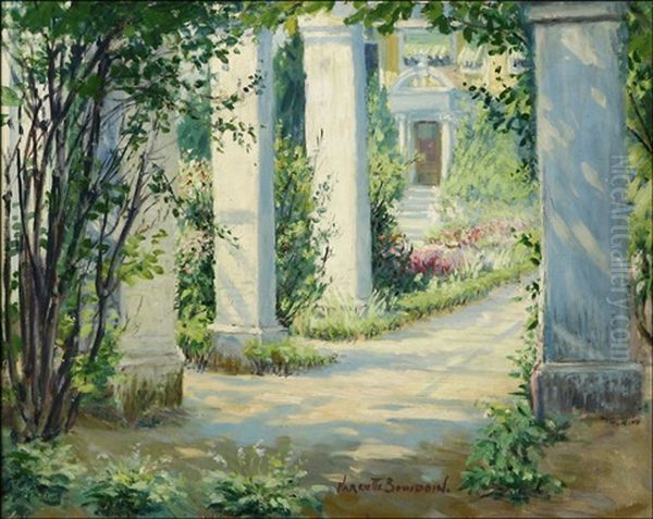 View Of The Garden Oil Painting by Harriette Bowdoin