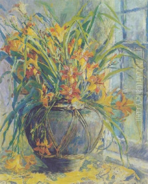 Floral Still Life Oil Painting by Harriette Bowdoin