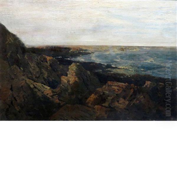 Coastal View Oil Painting by Alexander Bower