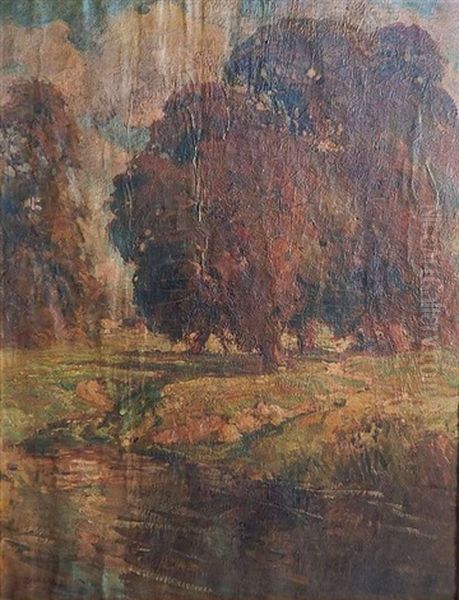 Fall Landscape Oil Painting by Alexander Bower