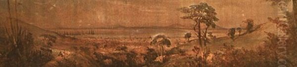 Table Bay From Kloof Nek Oil Painting by Thomas William Bowler