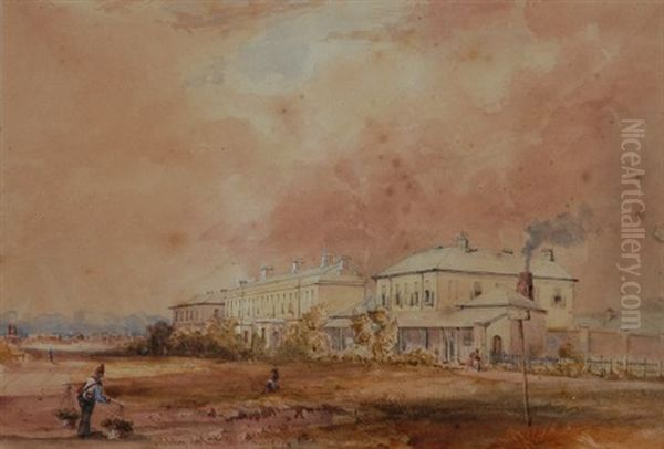 The Military Hospital, Cape Town Oil Painting by Thomas William Bowler