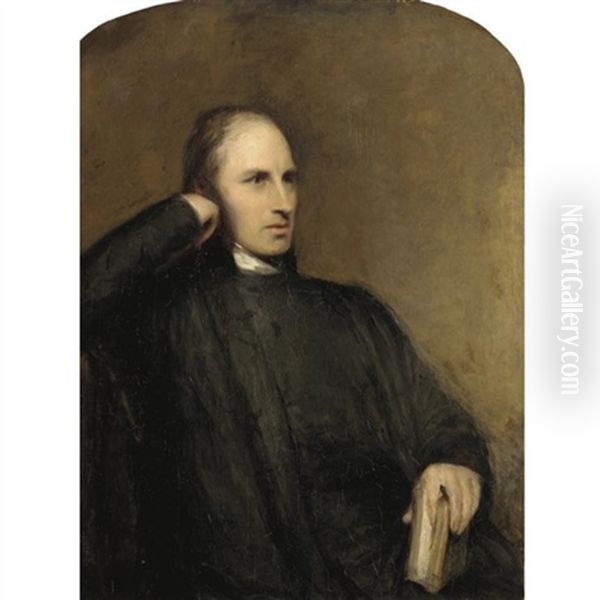 Portrait Of The Rev. John Fielder Mackarness, Later Bishop Of Oxford Oil Painting by William (Sir) Boxall