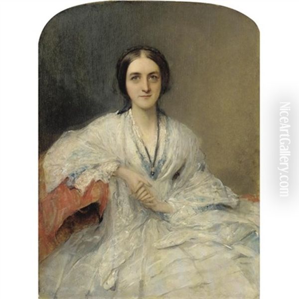 Portrait Of Mary Frances Keble Coleridge Oil Painting by William (Sir) Boxall