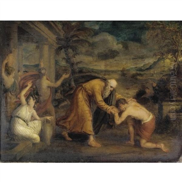 The Return Of The Prodigal Son Oil Painting by William (Sir) Boxall