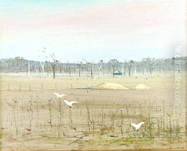 Landscape With Birds And Distant Building Oil Painting by Arthur Merric Boyd